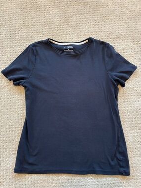 Talbots Black Short Sleeve Crewneck Tee